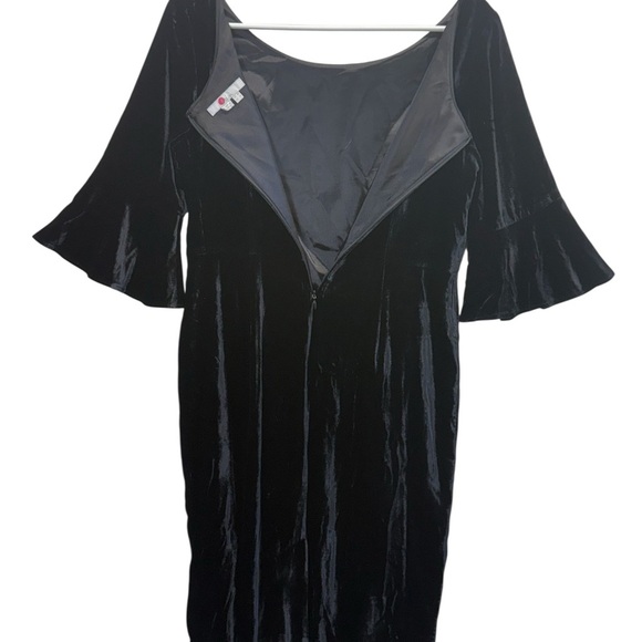 Boden Aubrey Black Velvet Flounce Dress. Size 4P - Picture 8 of 15